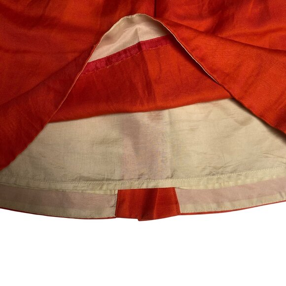 J.Crew Womens Orange Linen Blend Mini Skirt With Pockets Size 2 - Picture 7 of 7